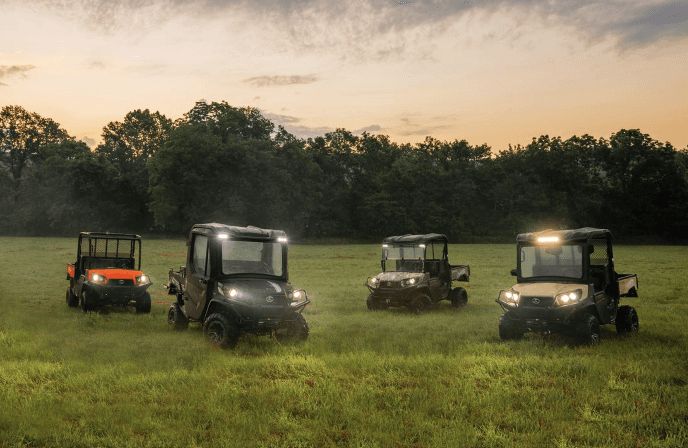 Complete lineup of Kubota RTVs