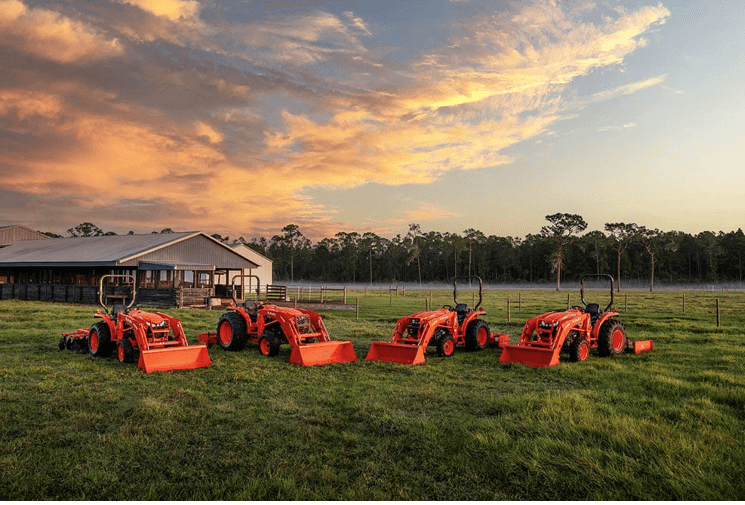 The L Series lineup in a field