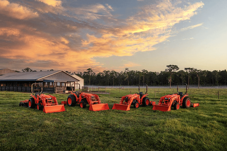 The L Series lineup in a field