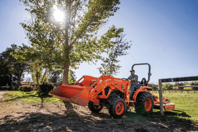 Man driving a tractor