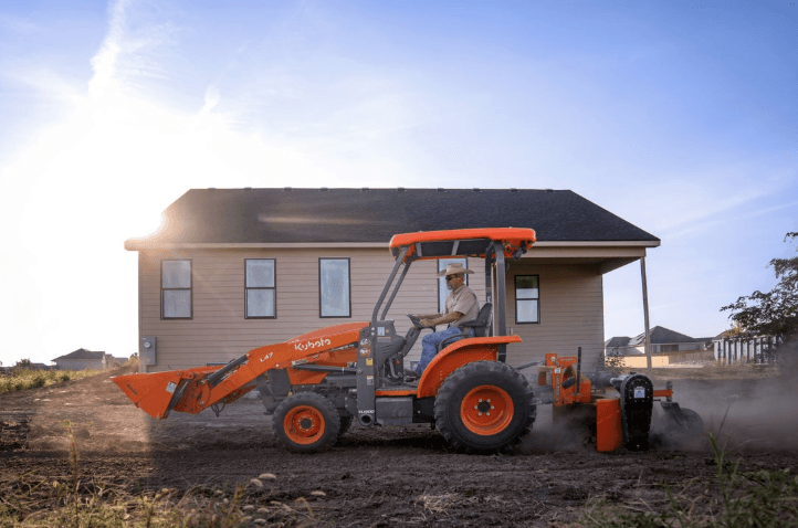 Tractor Loader Backhoe working on a site